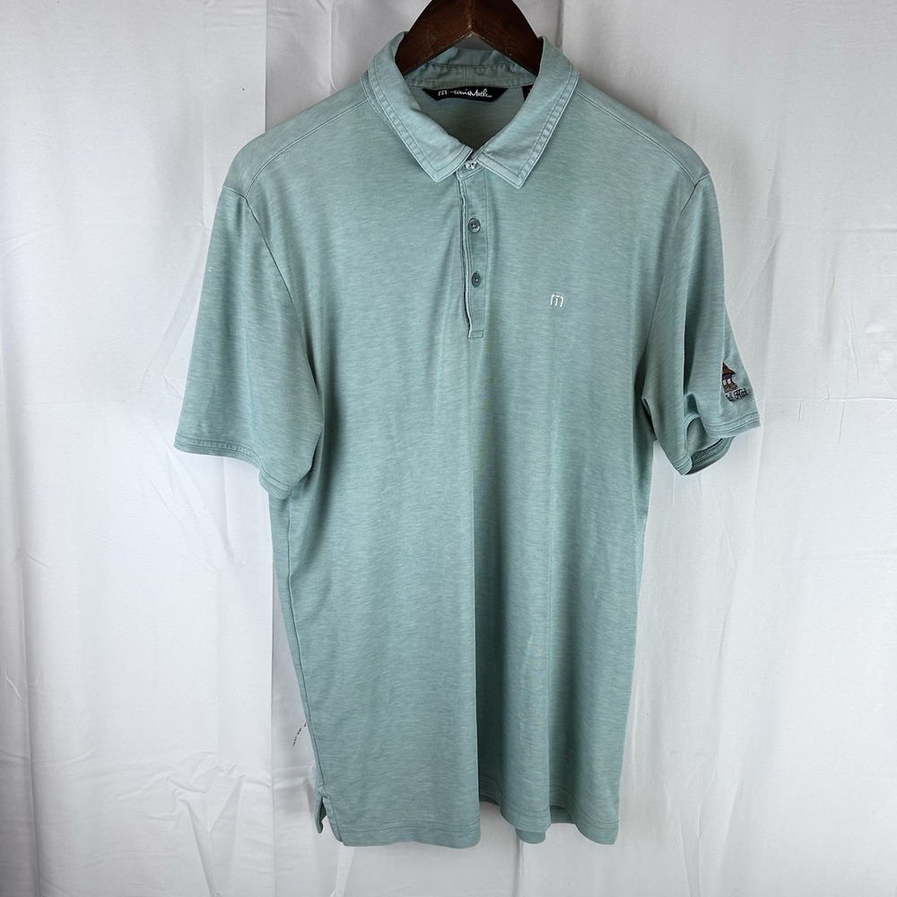Travis Mathew Polo Shirt Green Men's‎ Large Polo Golf Bali Hai